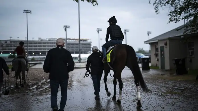 The 150th Kentucky Derby will be run on a fast track as threat of rain dissipates